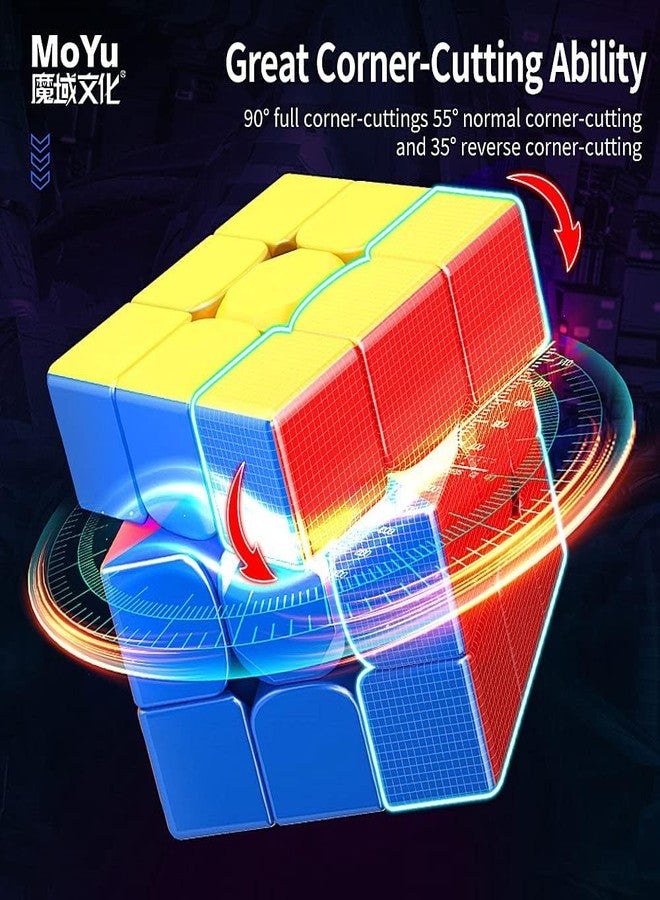 HAWKISTER Kid Moyu Super RS3M 2022 3X3 Magnetic Speed Cube, Moyu RS3 M Magnetic Professional 3X3 Stickerless Speed Cube, Upgraded Ver. Of The Moyu RS3M 2021 & 2020,Super RS 3M Series Magnetic Version - Image 5